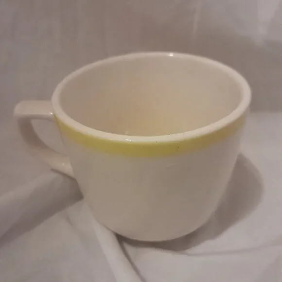 Vintage Retro 1970's Oxford Brazil 8710 Yellow Flower Stoneware Coffee Mug Cup - Picture 3 of 6